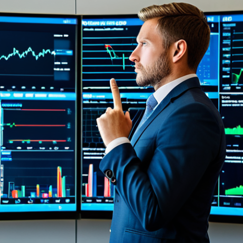 A professional banking analyst in a sharp business suit, standing in a high-tech, modern European bank control room. Large screens display complex financial data visualizations, cybersecurity threat maps, and risk assessment dashboards in a focused atmosphere. Professional photography, cinematic lighting, ultra-realistic, perfect anatomy, correct proportions, natural pose, well-formed hands, proper finger count, natural body proportions, high detail, sharp focus, safe for work, appropriate content, fully clothed, professional, modest clothing, appropriate attire.